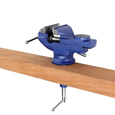 Image of Trintion Table Vice 65mm Swivel Workshop Bench Clamp for Tool Material Clamping Fixing Rotatable Engineer