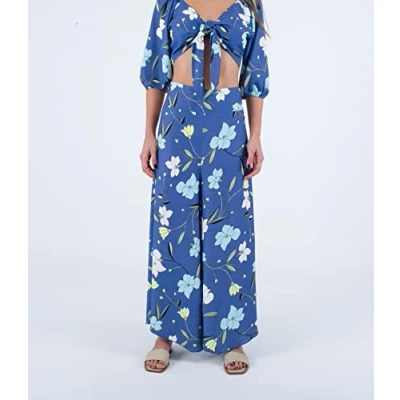Image of Hurley meta Sportswear LLC Women&#039;s Poppy Wide Leg Pant, Dark Blue, S
