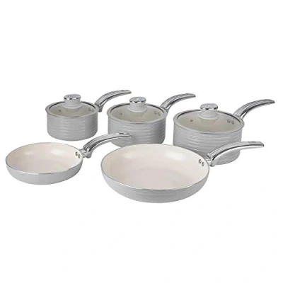 Image of Swan Retro 5 Piece Pan Set Grey