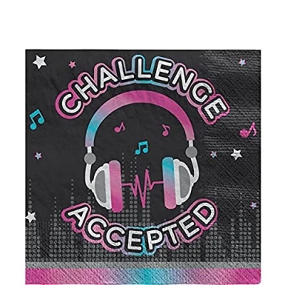 Image of Amscan 9913858 Internet Famous Kids Birthday Party Luncheon Napkins 16 Pack