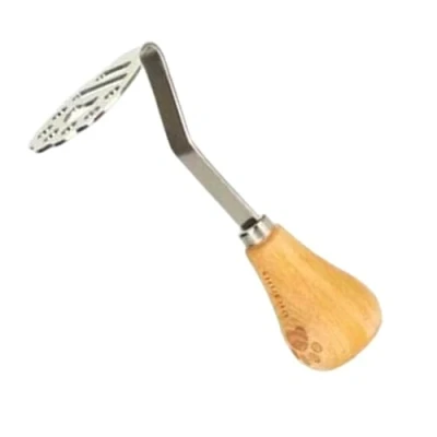 Image of Szaluyk Potato Masher, Paw Shape Mashed Potatoes Tool, Stainless Steel Masher Kitchen Ricer with Wooden Handle Fruit &amp; Vegetable