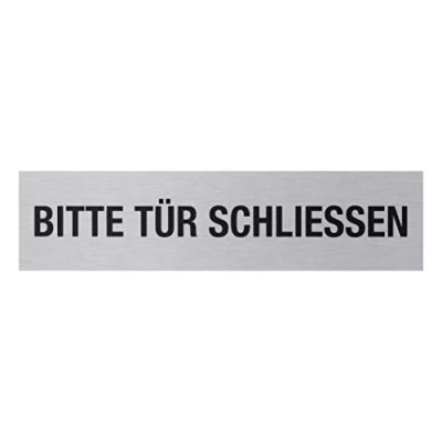 Image of Metafranc 507000 Adhesive Sign Made of Aluminium in Modern Stainless Steel Look Self Back/Signs/Information Sign/Commercial Label/507000, 507060