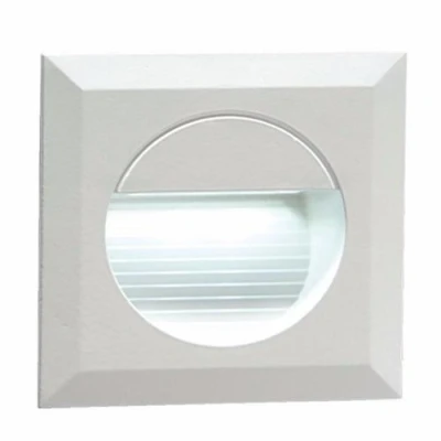 Image of KnightsBridge IP54 Square LED Recessed Stair &amp; Wall Guide Light White