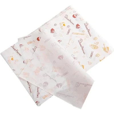 Image of La Llareta Greaseproof Paper, 100 Sheets Baking Wrapping Food Basket Liners Deli Paper for Cakes, Breads, French Fries, Sandwiches, Pizza, Burgers, Hot Dogs(14 * 10 inch)