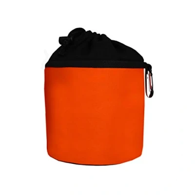 Image of Clothes Peg Bag for Hanging with Karabiner Hook Cotton Red and Black