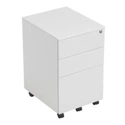Image of Mezzo 3 Drawer Under Desk Steel Pedestal White TKUSMP3WH