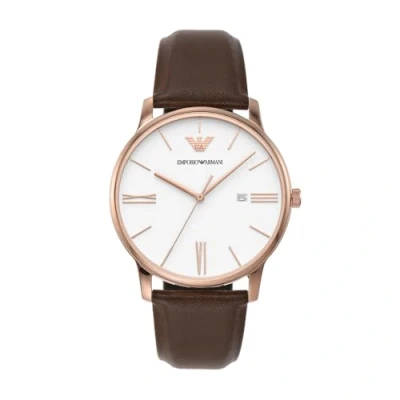 Image of Emporio Armani Watch HAND DATE silvercoloured, Men&#039;s, Size: One Size, Silver coloured