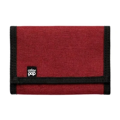 Image of Color Pop Scratch wallet PU 13.5 x 10 cm, Burgundy/Black, Velcro