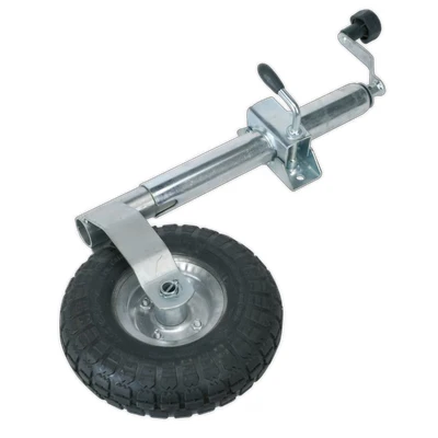 Image of Sealey Jockey Wheel &amp; Clamp Ø48mm Ø260mm Pneumatic