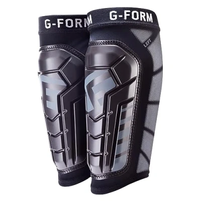 Image of G Form Pro S Vento Football Shin Guard Sleeves Black, Youth Large/X Large