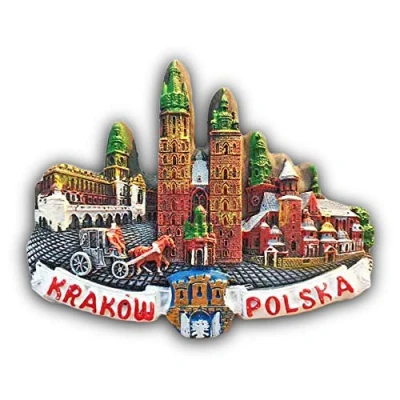 Image of Krakow Poland 3D Landmark Refrigerator Magnet Tourist Souvenirs Stickers,Home &amp; Kitchen Decoration Fridge From China