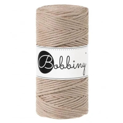Image of Bobbiny Regular 3mm Single Ply Macrame Cord (Sand) 100m