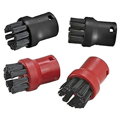 Image of SPARES2GO Hand Tool Nozzle Bristle Brushes compatible with Karcher SC1.020 SC1020 K1105 K1201 K1405 Steam Cleaner (Pack of 4)