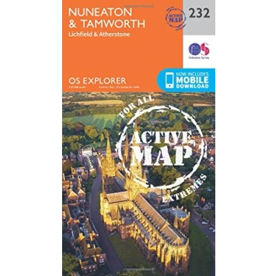 Image of Explorer Active 232 Nuneaton &amp; Tamworth Map With Digital Version