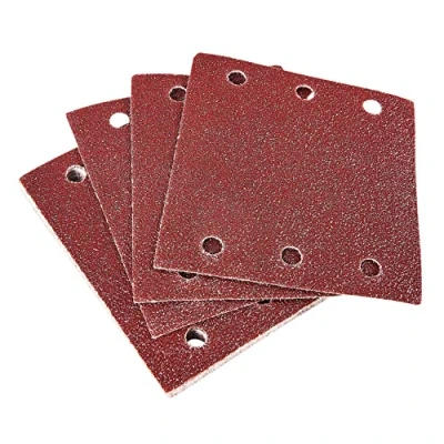 Image of Amtech V4040 P60 Hook and Loop Square Sanding Sheets, 10 Piece Set, 110mm x 100mm Paper