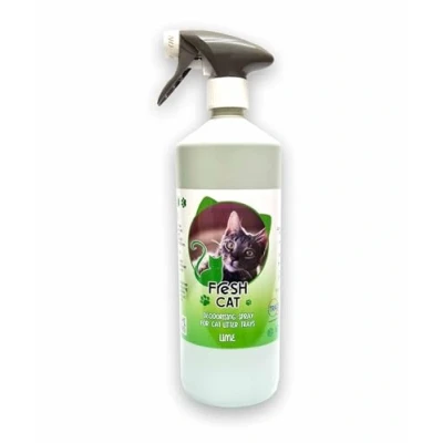 Image of Litter Tray Cleaner Deodoriser Fresh Cat Trigger Spray Bottle 1L (LIME)