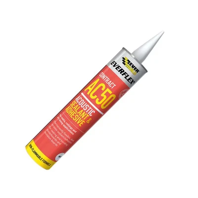 Image of Everbuild Everflex AC50 Acoustic Sealant &amp; Adhesive 900ml EVBAC50900