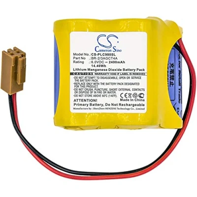 Image of CS PLC980SL Battery 2400mAh compatible with [Fanuc] 18 T series programmable logic controllers, ALPHA iSV CNC system amplifiers, BETA iSVSP Robo