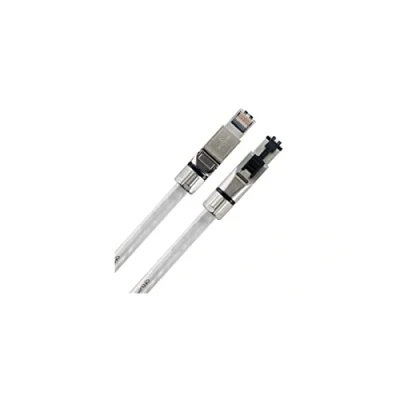 Image of QED Reference Cat 8.1 Ethernet Cable, Gold plated Telegärtner plugs, 40Gb/s data rate, Pearl White PVC jacket 1m/2m/3m/5m (2M)