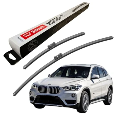 Image of Silbak Windscreen Wipers, fits for BMW X1 (10/2015 ONWARDS) Front Wiper Blades, 650mm/400mm
