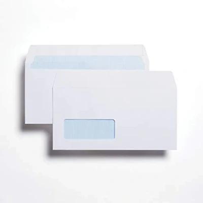 Image of Indigo DL White Window Peel &amp; Seal Envelopes 100gsm Pack of 25 : 110 x 220