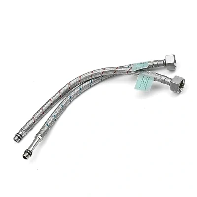 Image of Xcel Home 2 x M10 x1/2 Flexible Tap Connectors (300mm) 10 Lengths Pair of BSP Kitchen/Basin Monobloc Mixer Flexi Pipe Tails Braided Stainless Steel