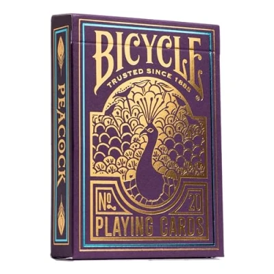 Image of Bicycle Purple Peacock Playing Cards 1 Deck, Air Cushion Finish, Professional, Superb Handling &amp; Durability, Great Gift For Card Collectors