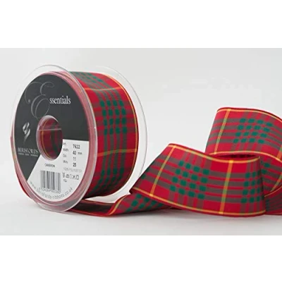 Image of Berisfords Polyester Tartan, Cameron, 10.4 x 4.4 cm