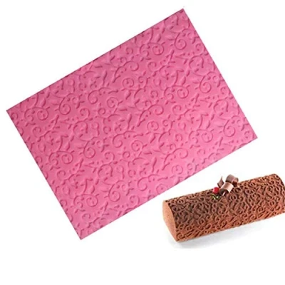 Image of Cake Embossing Lace Mat, Brim Decoration Mould, DIY Silicone Texture Mold,Flower Baking Bakeware Mousse Dessert Sugar Paste,Chocolate,Fondant,Cookies Soap Mold