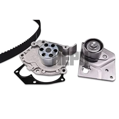 Image of 2101000Q0N, 7701479114 Water Pump + Timing Belt Kit HEPU PK09570S 133 26mm RENAULT: MEGANE 2, SCENIC 2 Coupe Cabriolet