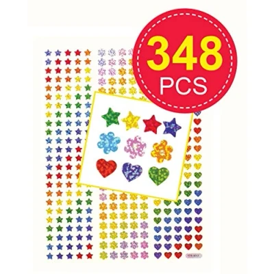 Image of Baker Ross E657 Mini Holographic Stickers (Pack of 348), Assorted