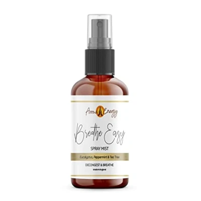 Image of Aroma Energy Breathe Easy Room Spray 100ml Natural Essential Oil Fragrance Mist Eucalyptus, Peppermint, Tea Tree