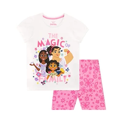 Image of Disney Girls Encanto Short Pyjamas Mirabel, Luisa and Isabela Multicoloured 6 7 Years