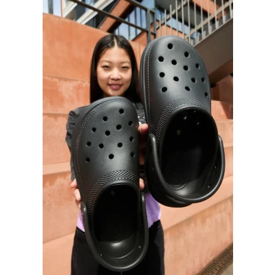 Image of Crocs Stomp Unisex Pool slides, Size: 11, Black Synthetics