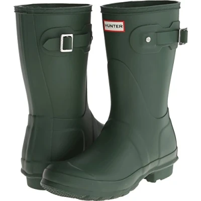 Image of Hunter Original Short, Women&#039;s Wellington Boots, Green (Hunter Green), 6 UK (39 EU)