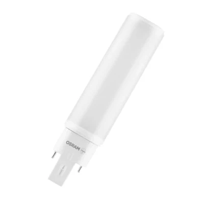 Image of OSRAM Dulux D/E 13 LED lamp for G24Q 1 base, 6 watt, 600 lumen, warm white (3000K), rotatable, replacement conventional 13W