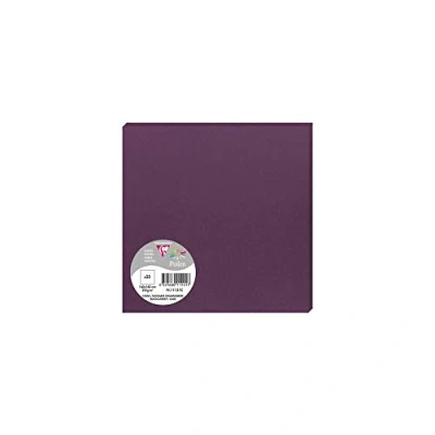 Image of Clairefontaine Ref 11121C Pollen Card (Pack of 25 Sheets) 160 x 160mm Sized, Acid Free, Inkjet &amp; Laser Compatible, Easy to Write On, 210gsm Blackcurrant