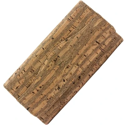 Image of Simaru Ladies Cork Zippered Purse Large Capacity Vegan Wallet Women&#039;s with Card Slots and Zip Colors: Red, Turquoise, Natural Brown (Beige Raizes)
