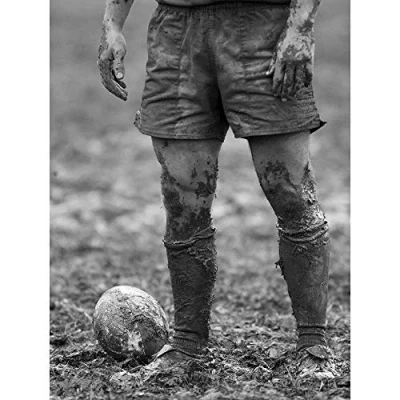 Image of Wee Blue Coo Dt Ball Rugby Mud Bowl Art Print Poster Wall Decor 12X16 Inch