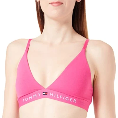 Image of Tommy Hilfiger Women Triangle Cup Bra Stretch, Pink (Hot Magenta), M