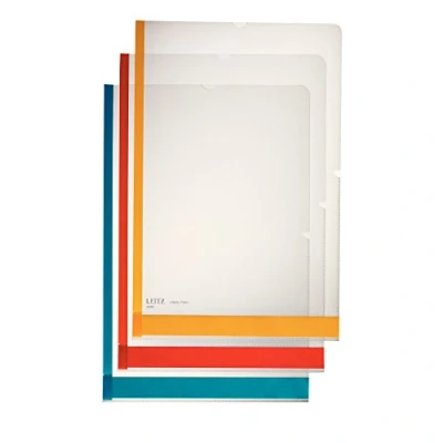 Image of Leitz Desk Free Folders A4 (Clear) Pack of 6, Black