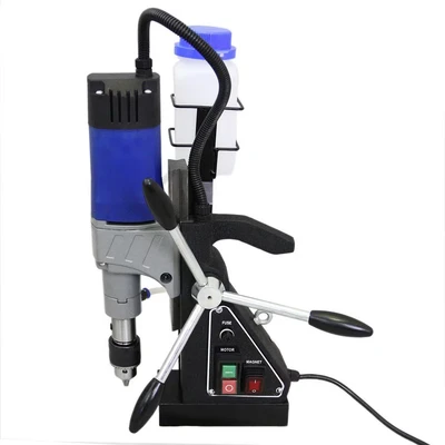 Image of Magnetic Drill Press Machine Industrial Steel 230V 35mm Diameter Drilling Annular Cutter Railways Ship Building Bridge Engineering Electric Power Construction