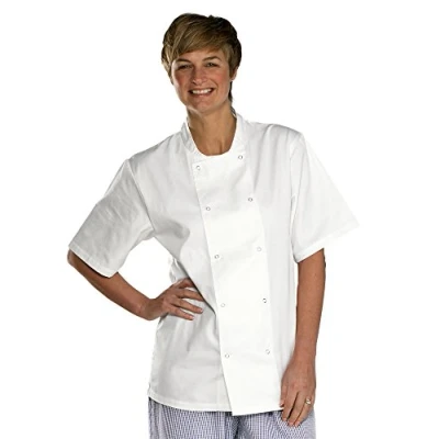 Image of CHEFS JACKET SHORT SLEEVE WHITE M
