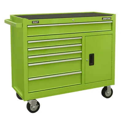 Image of American Pro Rollcab 6 Drawer with Ball Bearing Slides Green