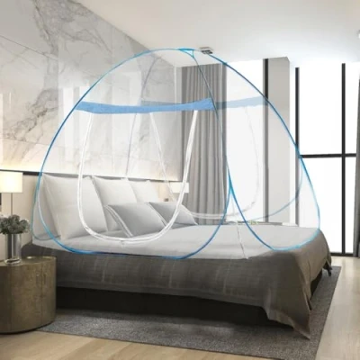 Image of Mizikuu Mosquito Net Bed, Double Door Pop Up Foldable Portable Travel, Easy Installation, Large, 180 x 200 150 cm
