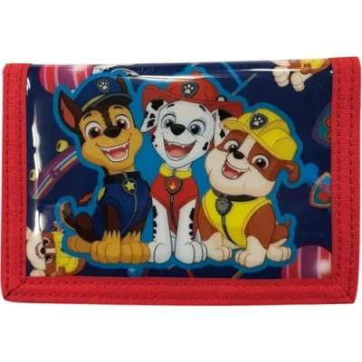 Image of Scificollector Paw Patrol Play Card and Coin Tri Fold Wallet, Black Red, Ond size