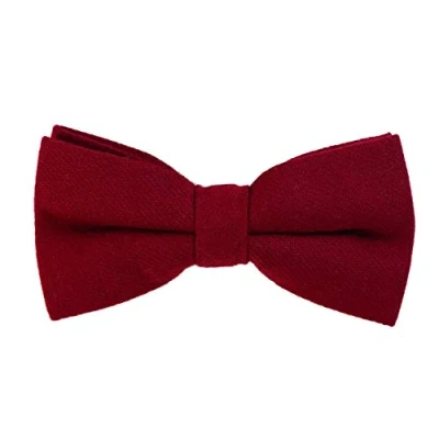 Image of DonDon Men’s cotton bow tie 4.72 x 2.36 12 6 cm already tied and completely adjustable dark red