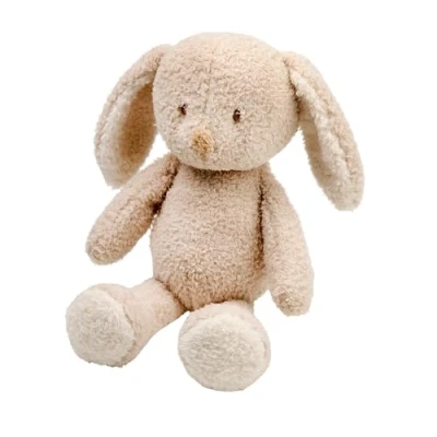 Image of Nattou Teddy Cuddly Rabbit, Develops Fine Motor Skills, Huggable Fluffy Soft Fur Plush Toy, 100% Polyester, Machine Washable, 34 cm, Beige Bunny