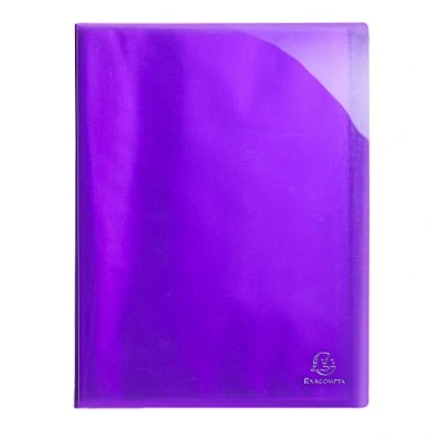 Image of Exacompta Ref 85876E Iderama Collection Semi Rigid Display Book 240 x 320mm in Size, Suitable for A4 Documents, 40 Pockets, 0.5mm Polypropylene Purple
