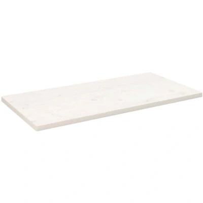 Image of vidaXL Table Top White 100x50x2.5 cm Solid Wood Pine Rectangular